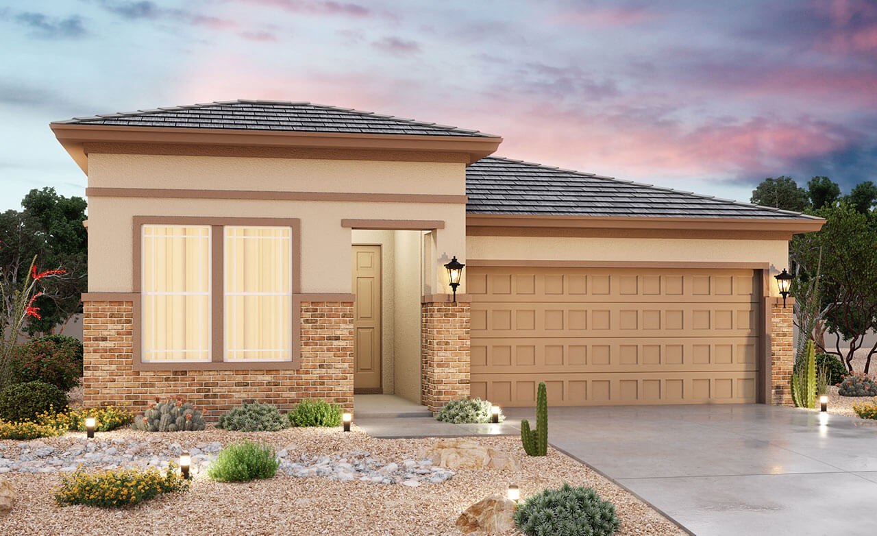 Stunning 3D Residential Home Design with Modern Architecture Modern single-family home design with brick accents in residential 3D render.